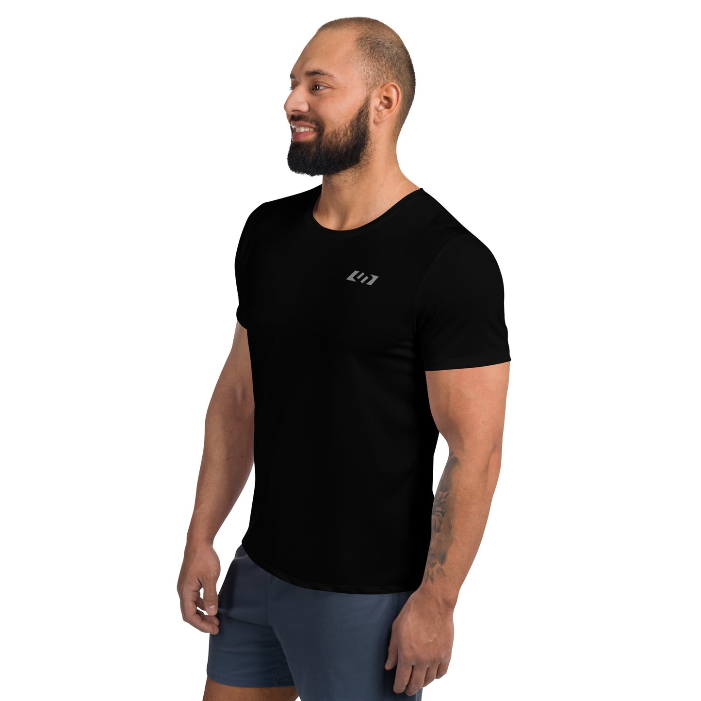 BF - MEN ATHLETIC SHIRT BLACK MESH