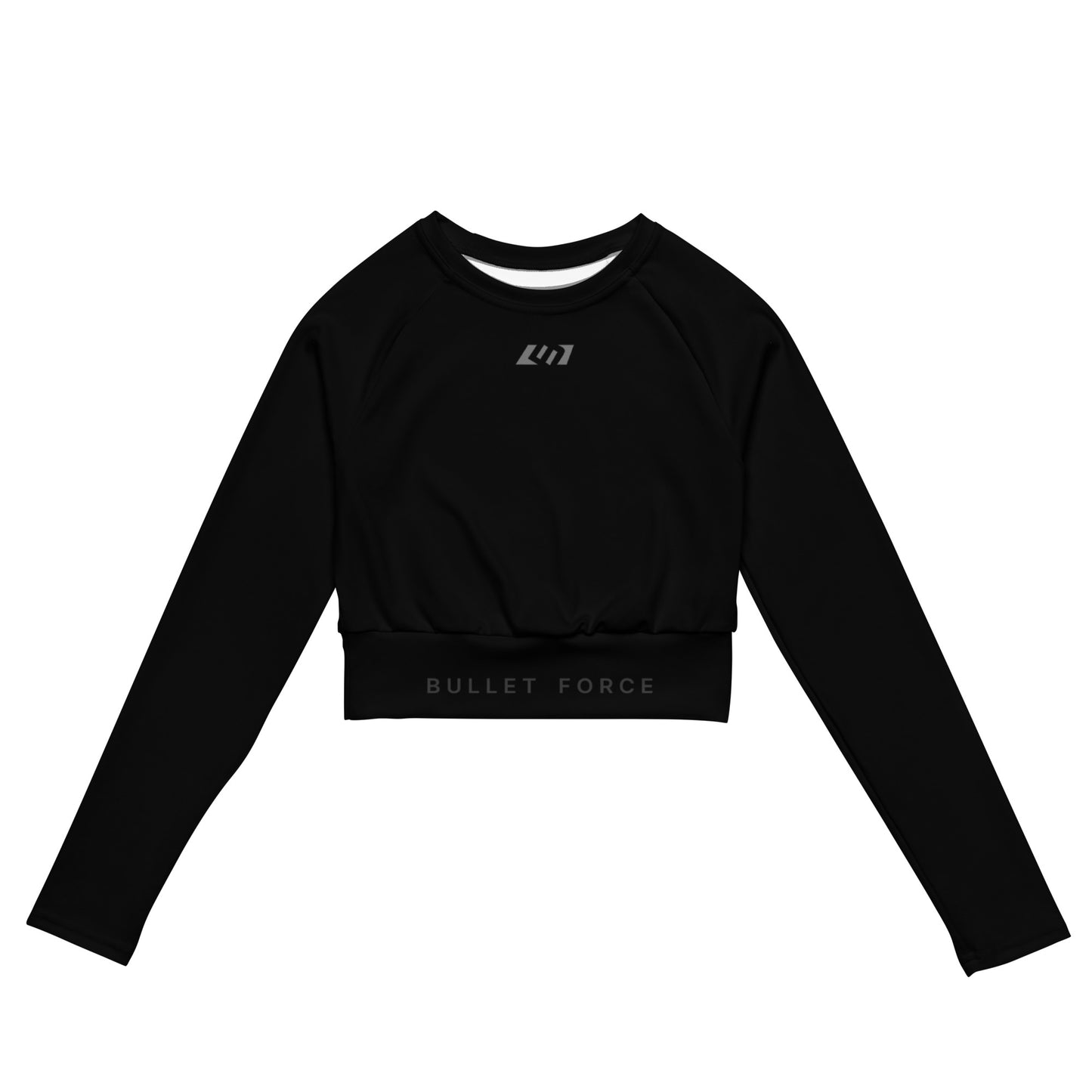 BF - WOMEN LONG SLEEVE CROP TOP BLACK