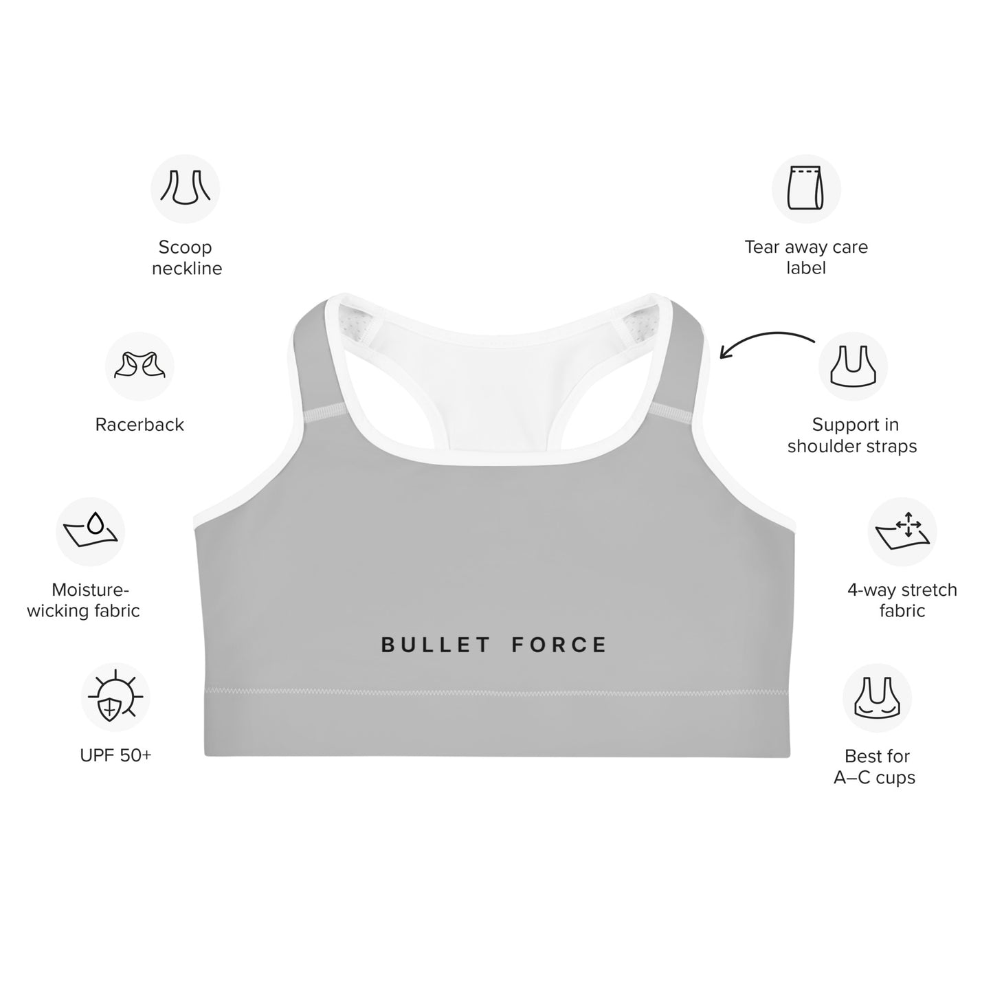 BF - WOMEN SPORTS BRA GREY