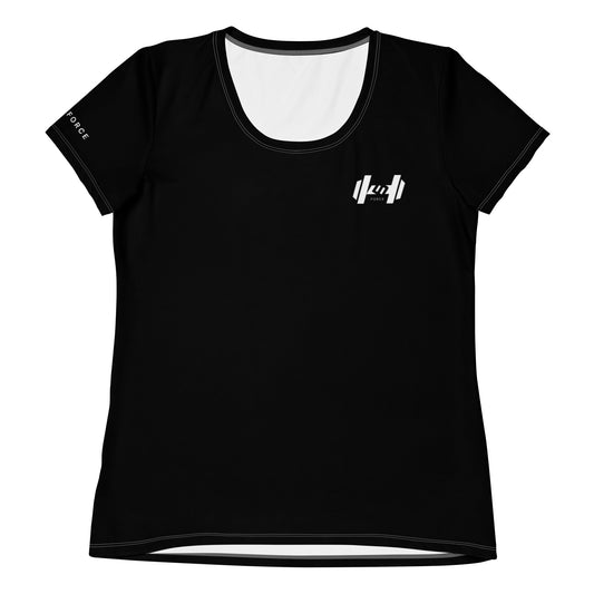 IMPULSE - WOMEN SWEAT ATHLETIC SHIRT BLACK MESH