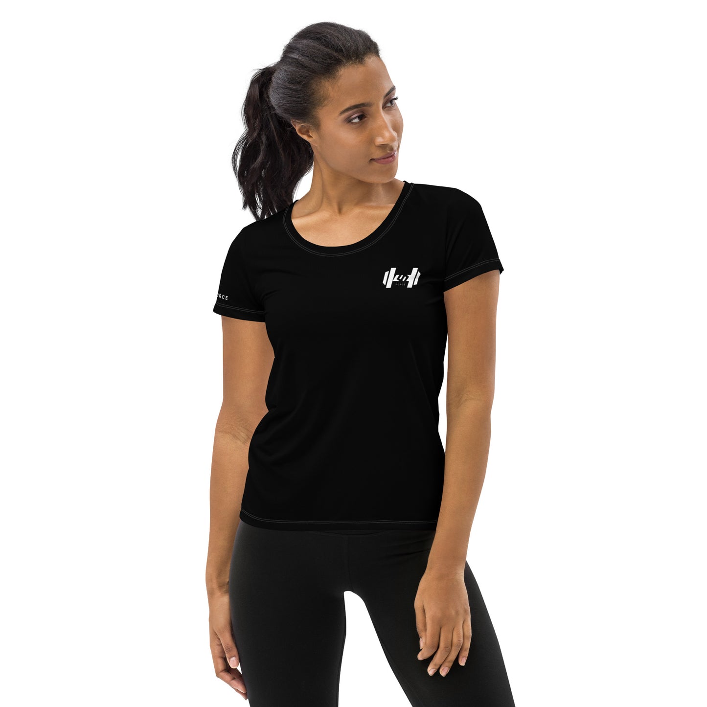 IMPULSE - WOMEN SWEAT ATHLETIC SHIRT BLACK MESH