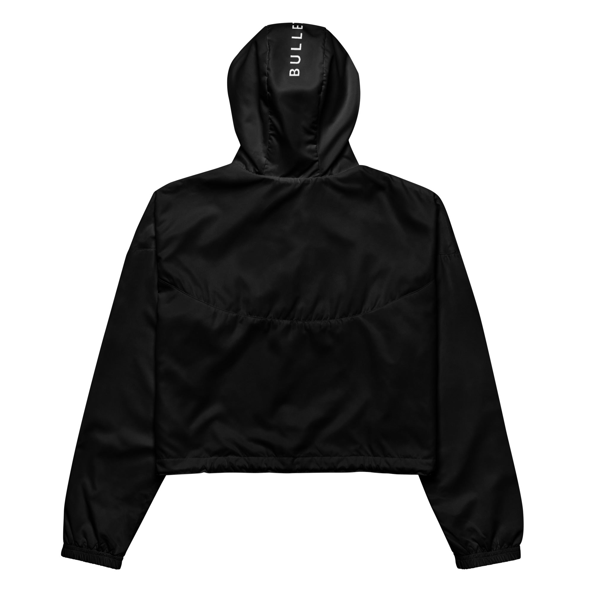 Black cropped windbreaker jacket best sale